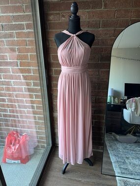 Birdy Grey Blush Pink Halter Maxi Dress